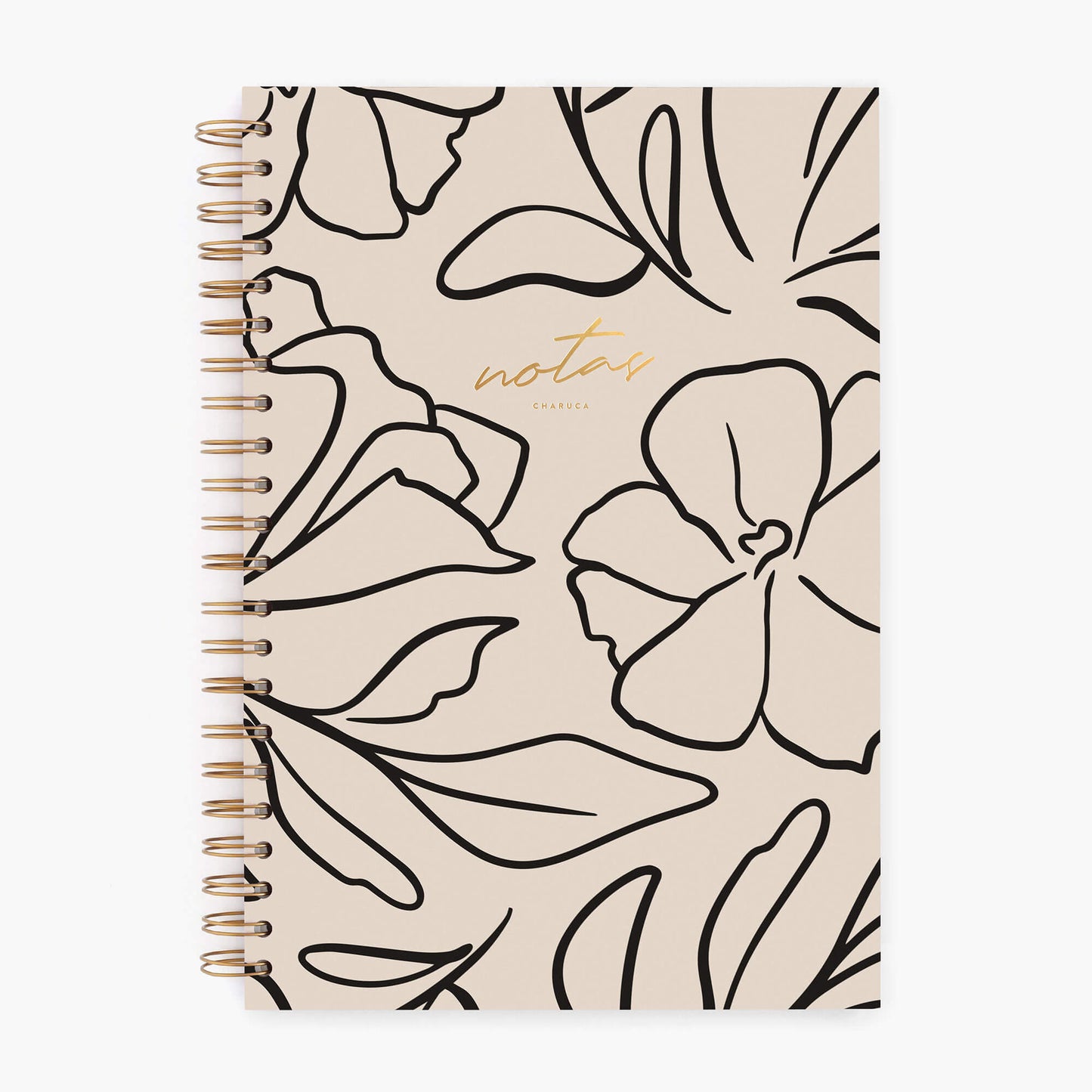 Cuaderno grande. Flor minimal.