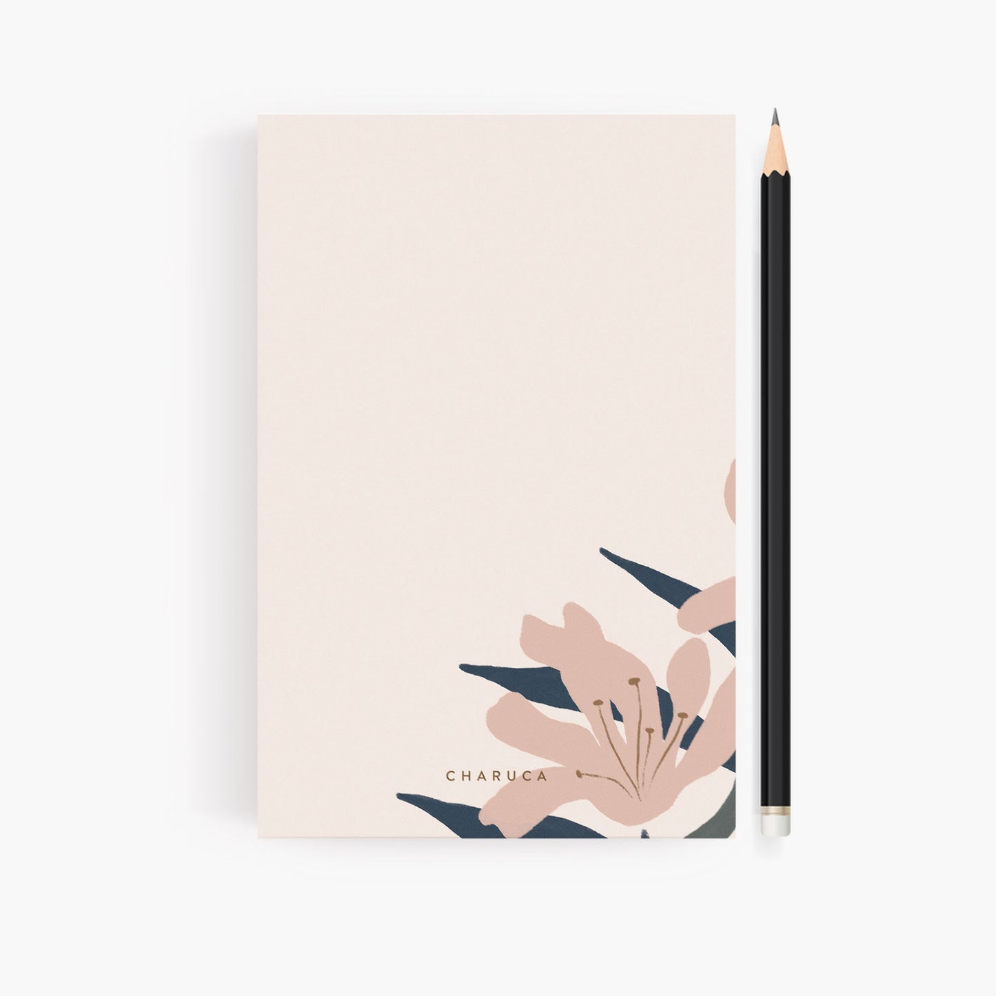 Bloc de notas. Blue bloom.
