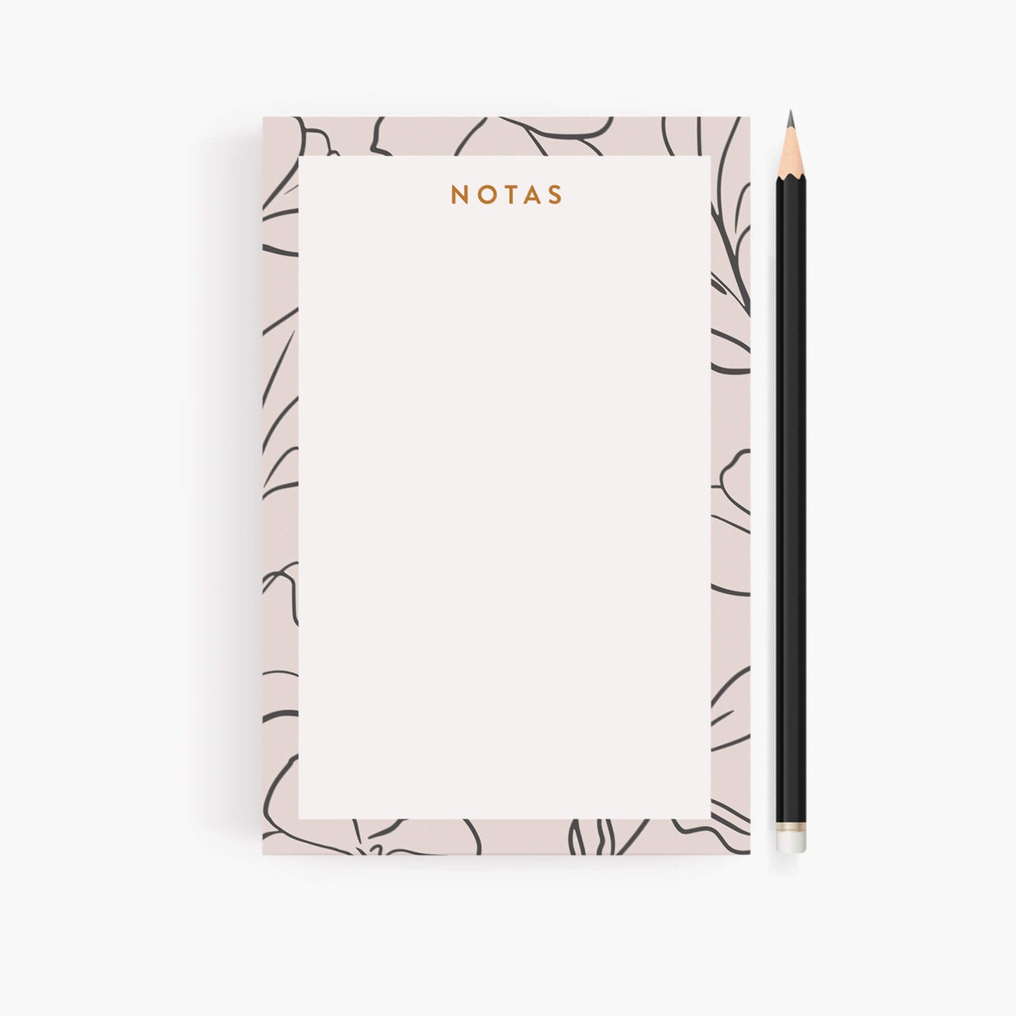 Bloc de notas. Flor minimal.