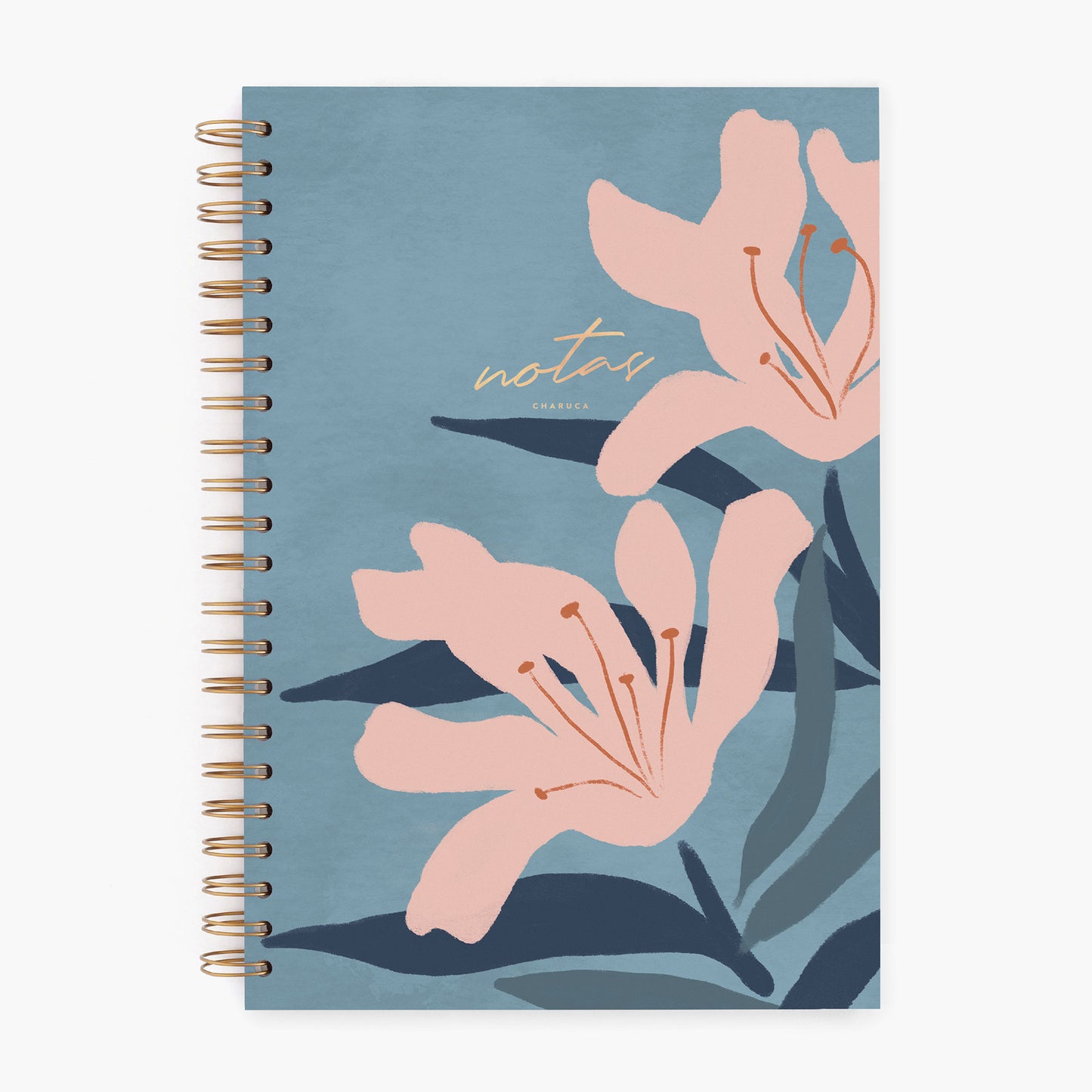 Cuaderno grande. Blue bloom.