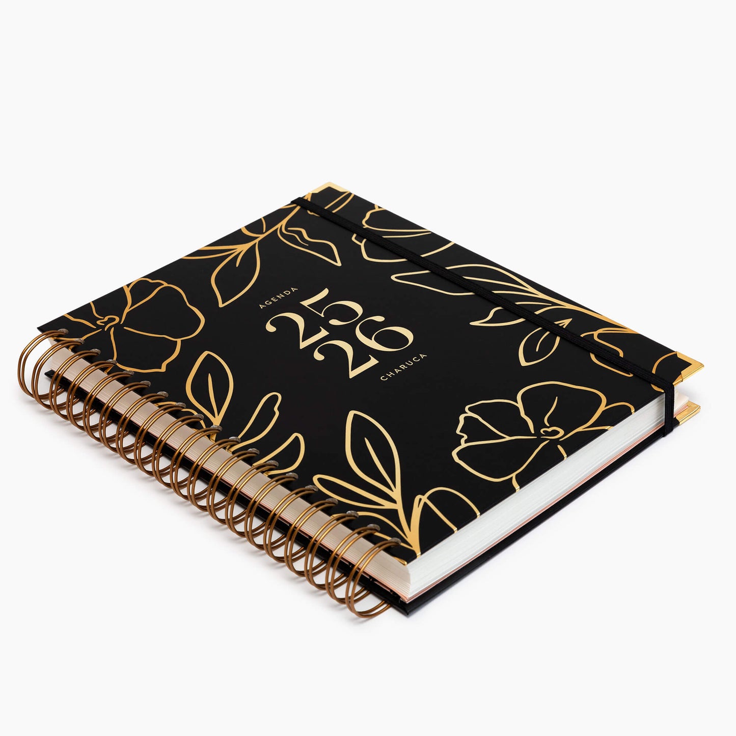 Agenda diaria 25-26. Black. Grande.