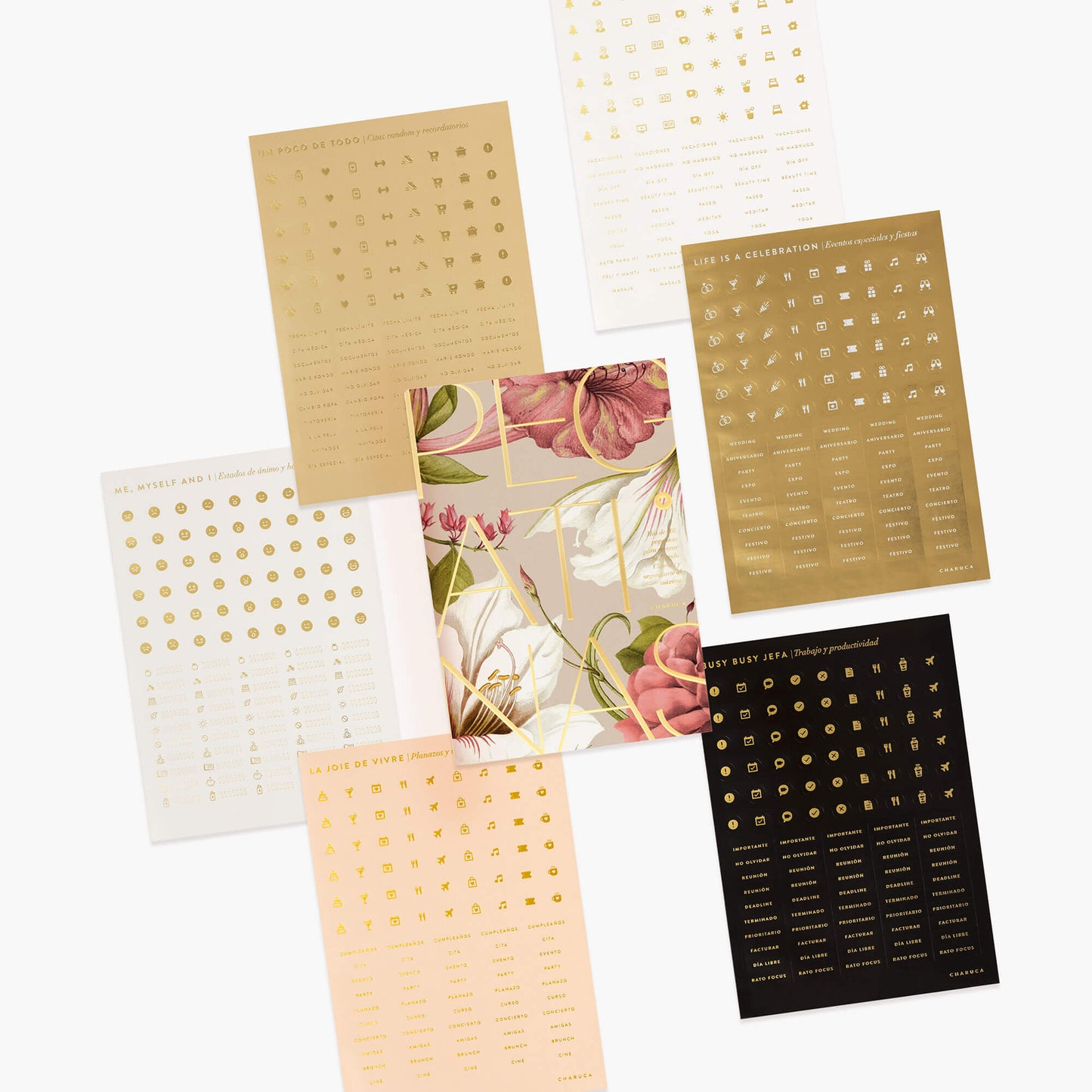 Set de pegatinas Flores.