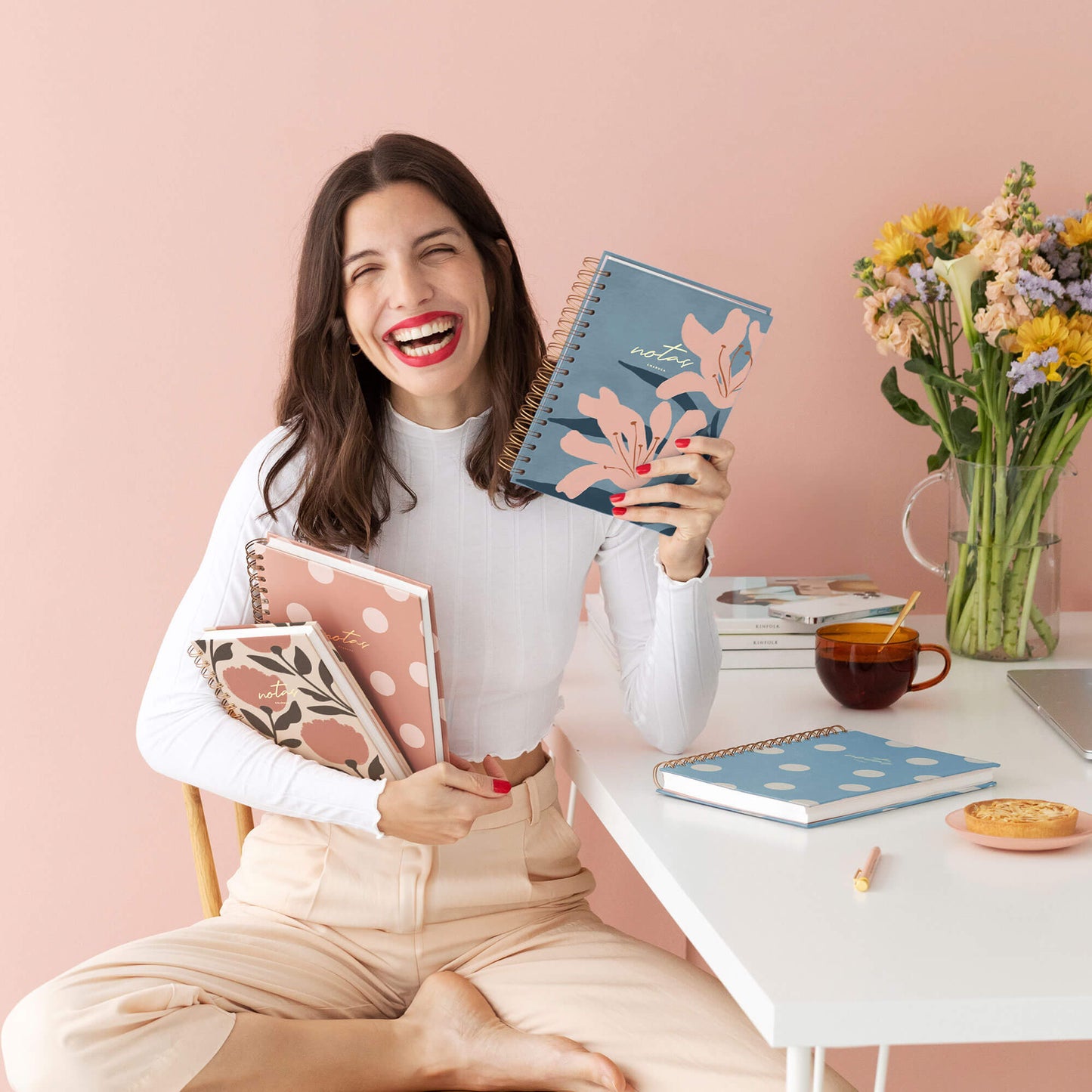 Cuaderno grande. Vintage flowers.
