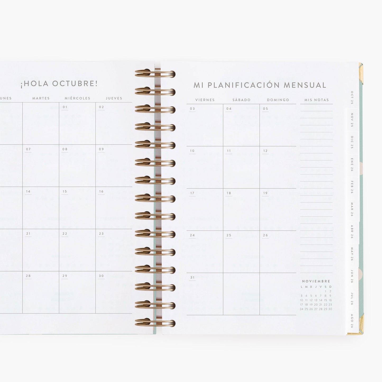 Agenda diaria 25-26. Mint. Mediana.