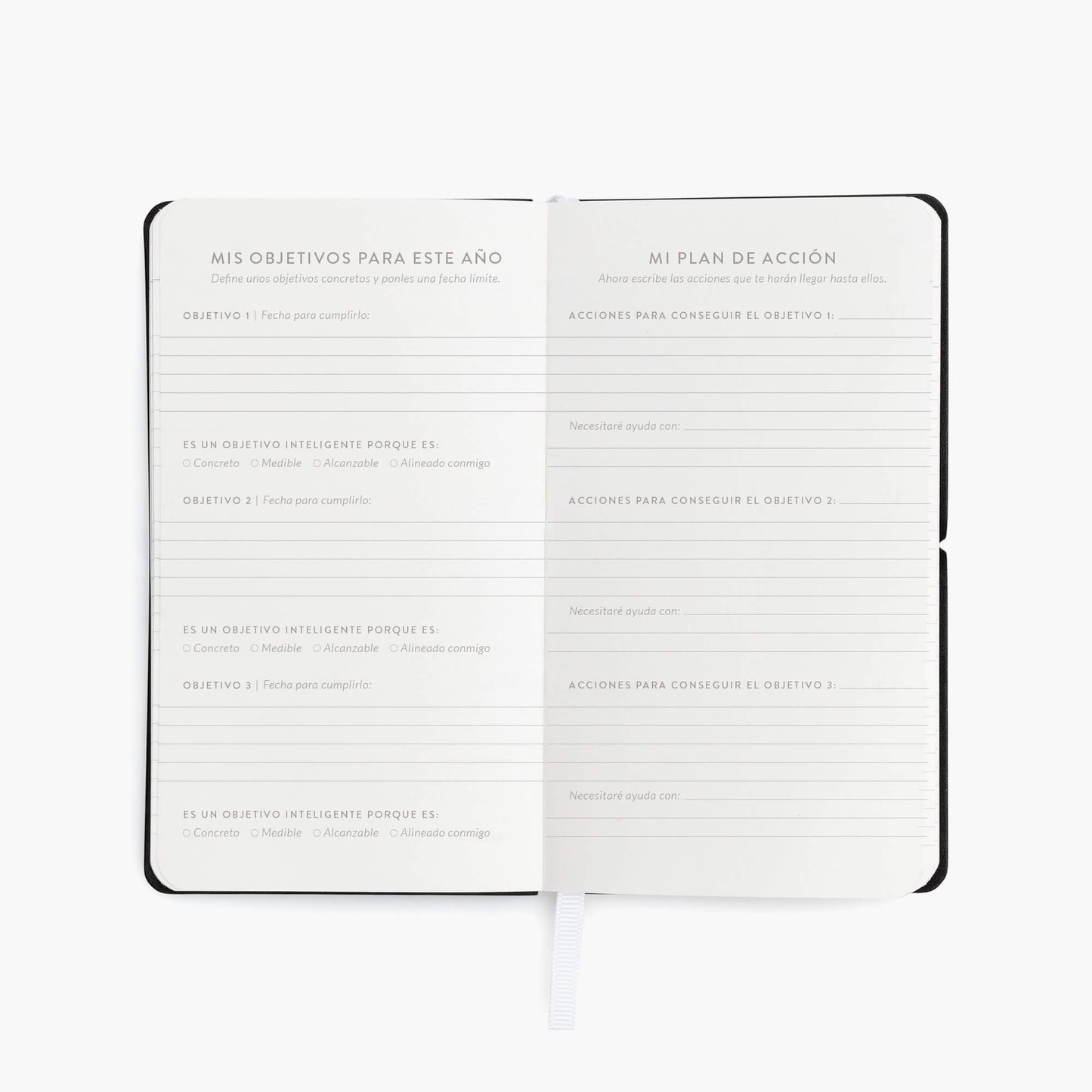 Agenda semanal 2026. Black. Mini.
