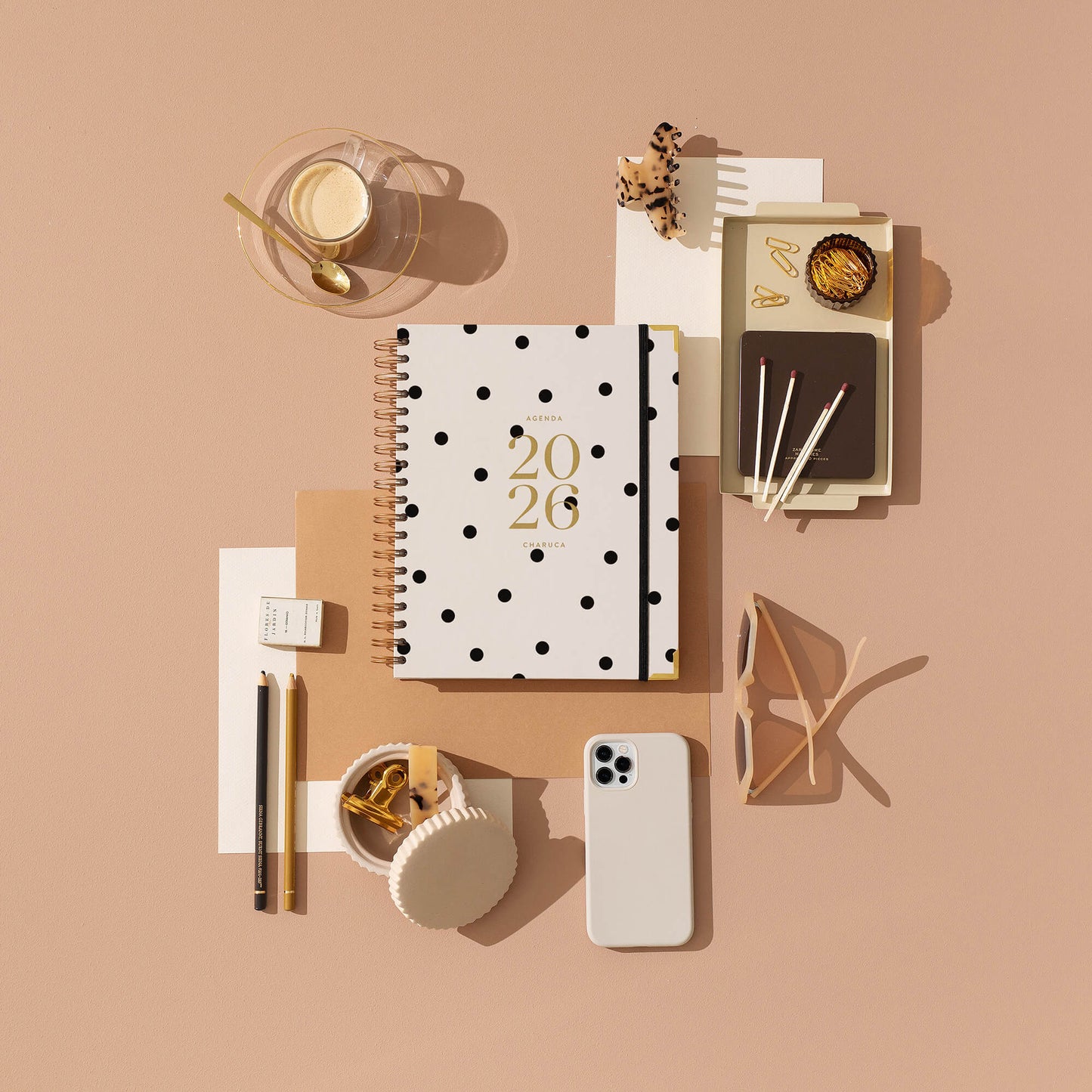 Agenda semanal 2026. Minimal. Grande.