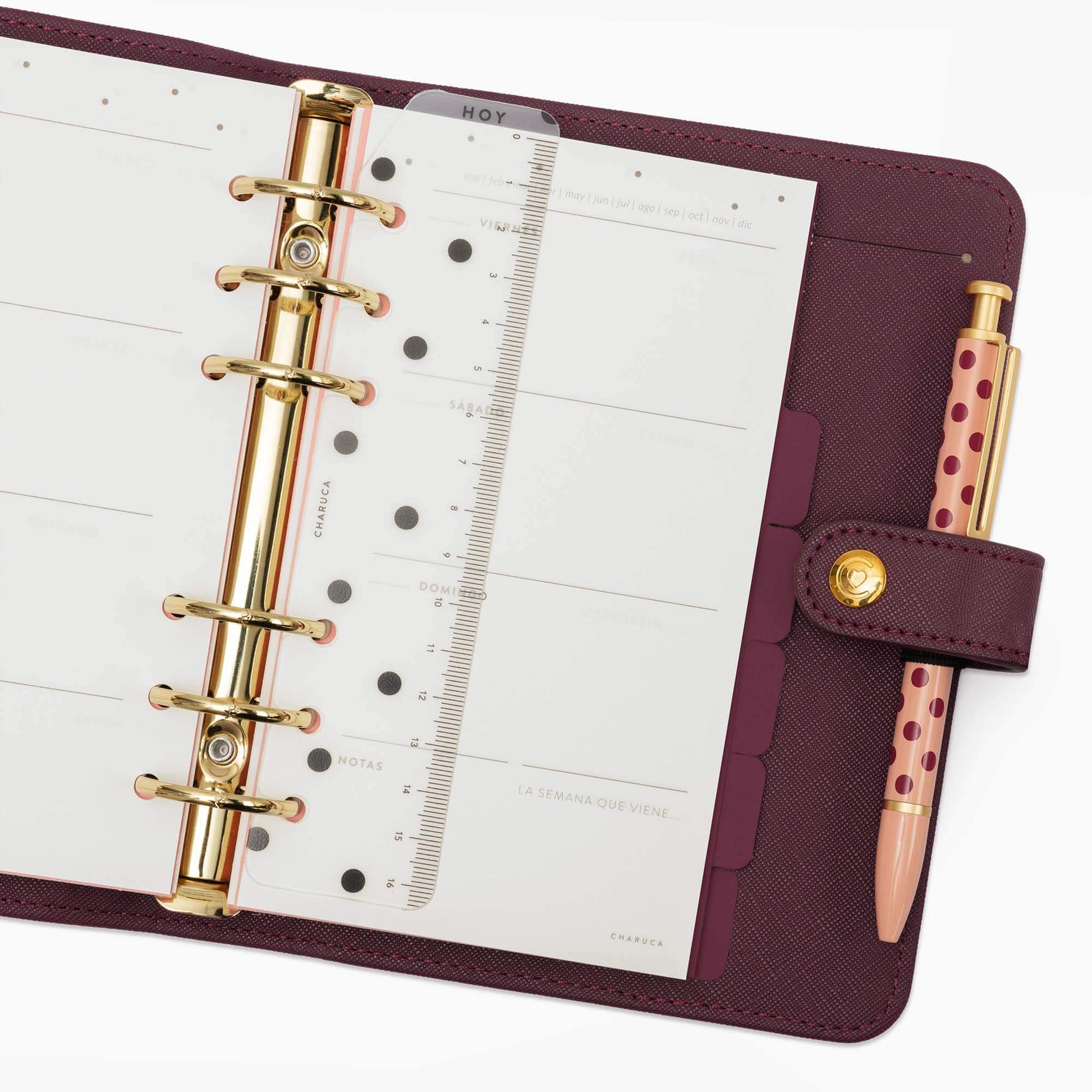 Planner personal A6. Cherry.