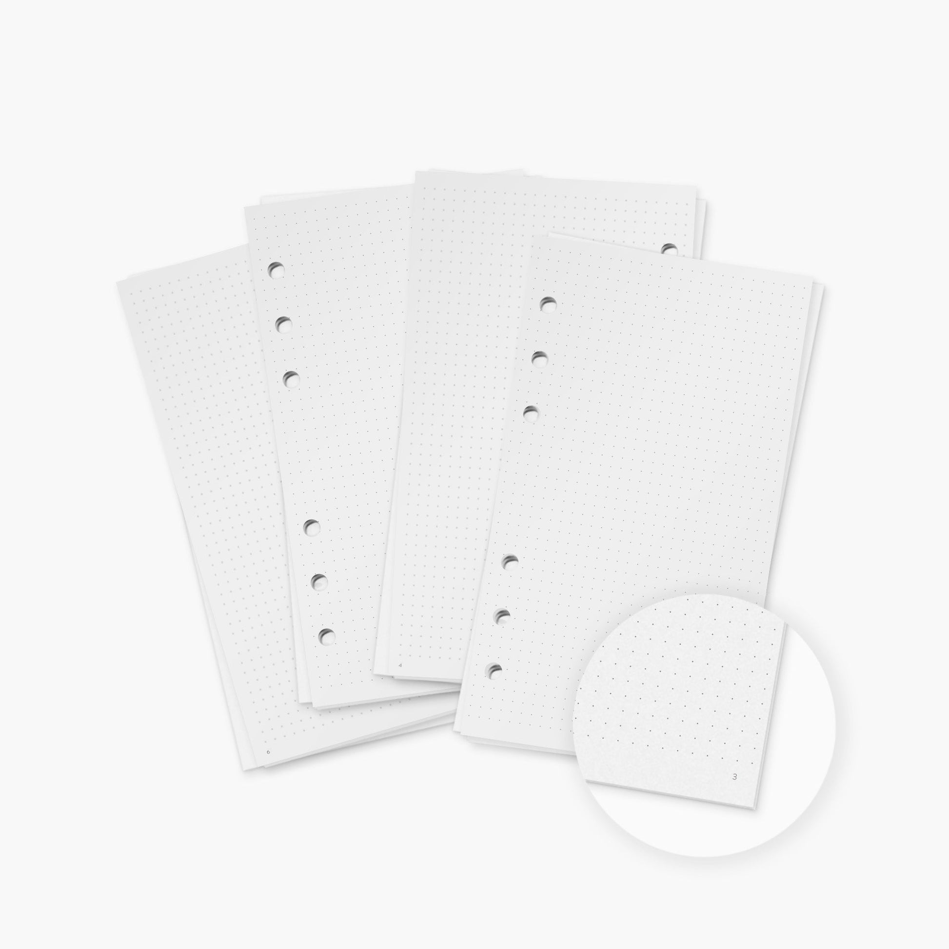 Recambio de hojas de puntos para planner A6.