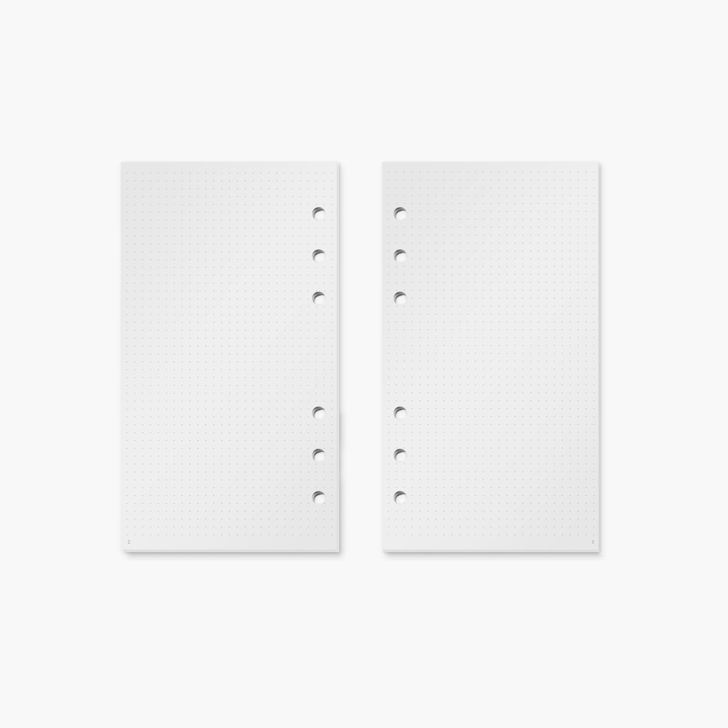 Recambio de hojas de puntos para planner A6.