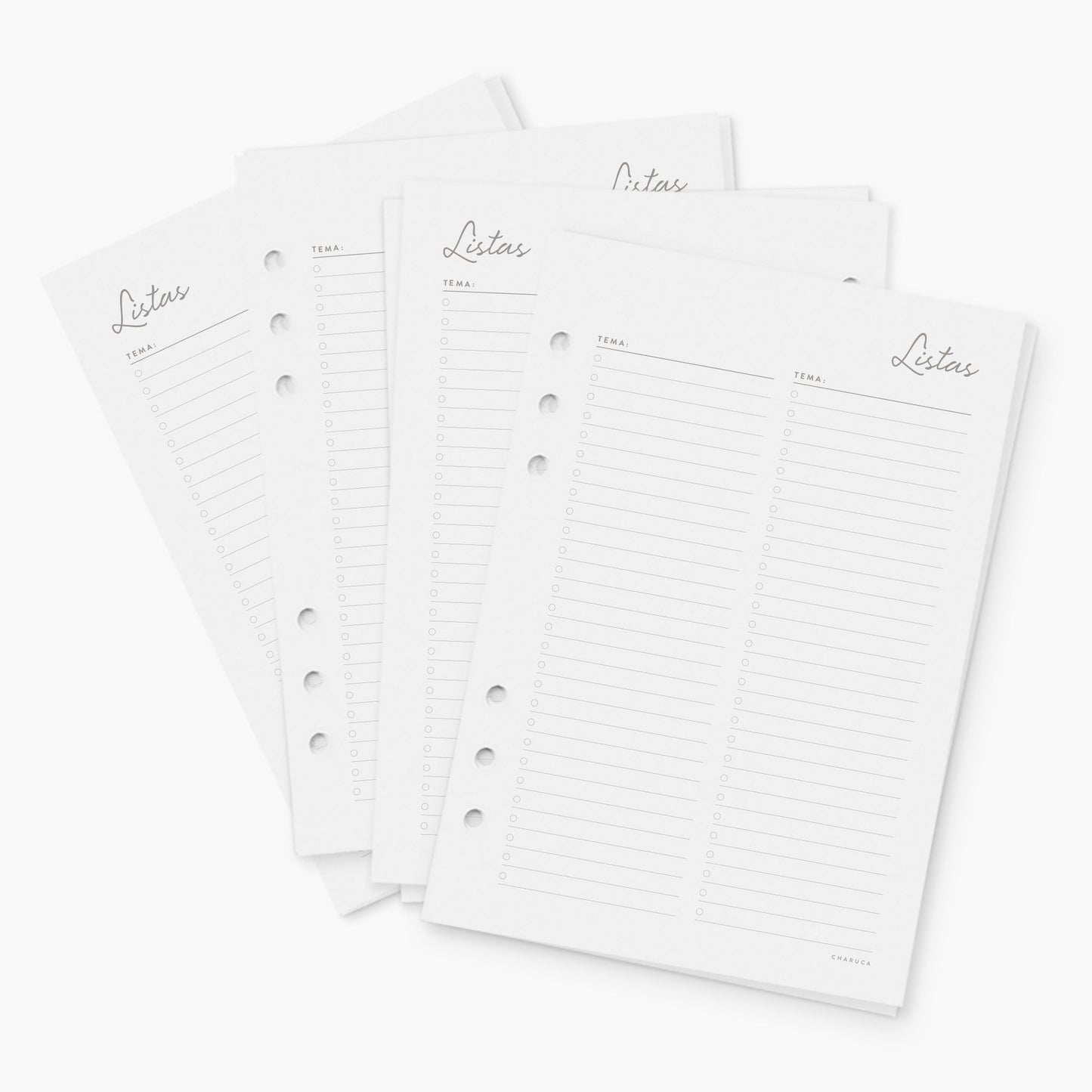 Recambio de hojas para hacer listas. A5.