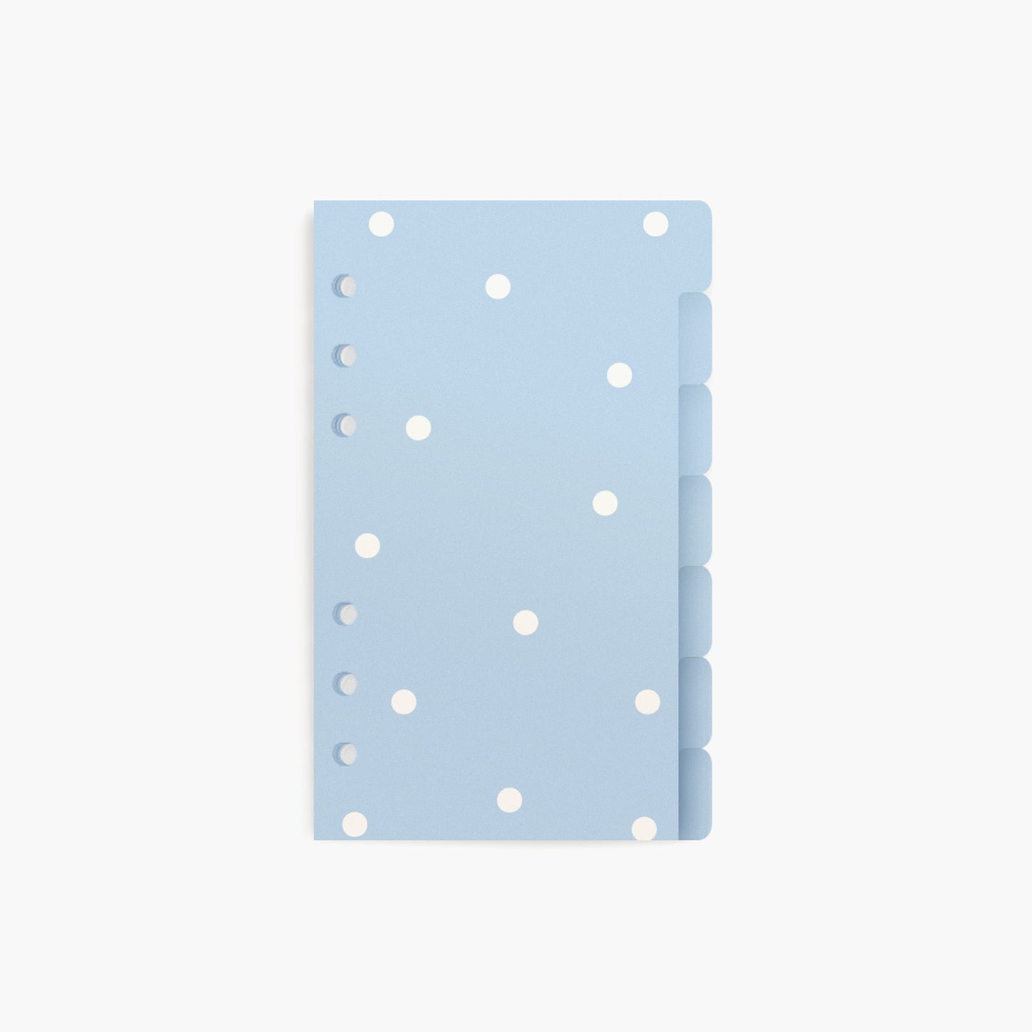 Set de separadores para tu agenda de anillas. Azul calma. A6.