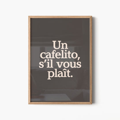 Café, s’il vous plaît. Póster.