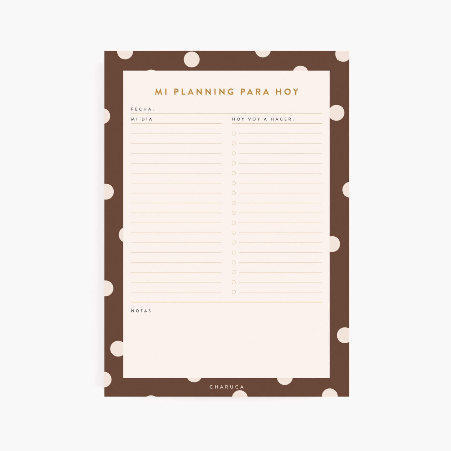 Planificador diario. Chocolate love.