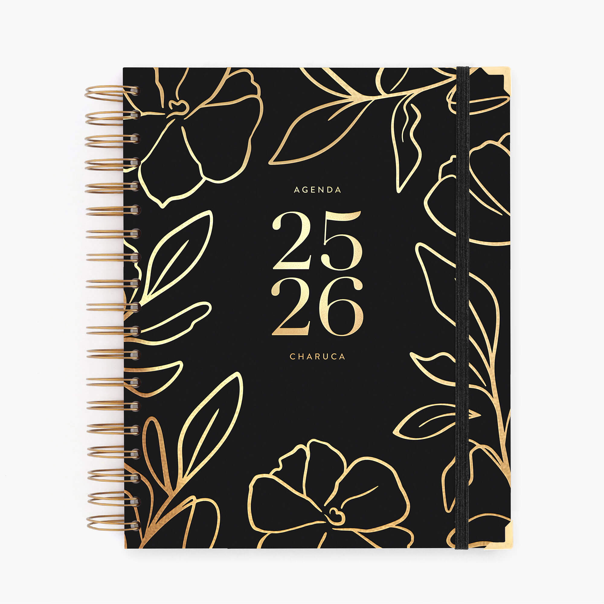 Agenda diaria 25-26. Black. Grande.