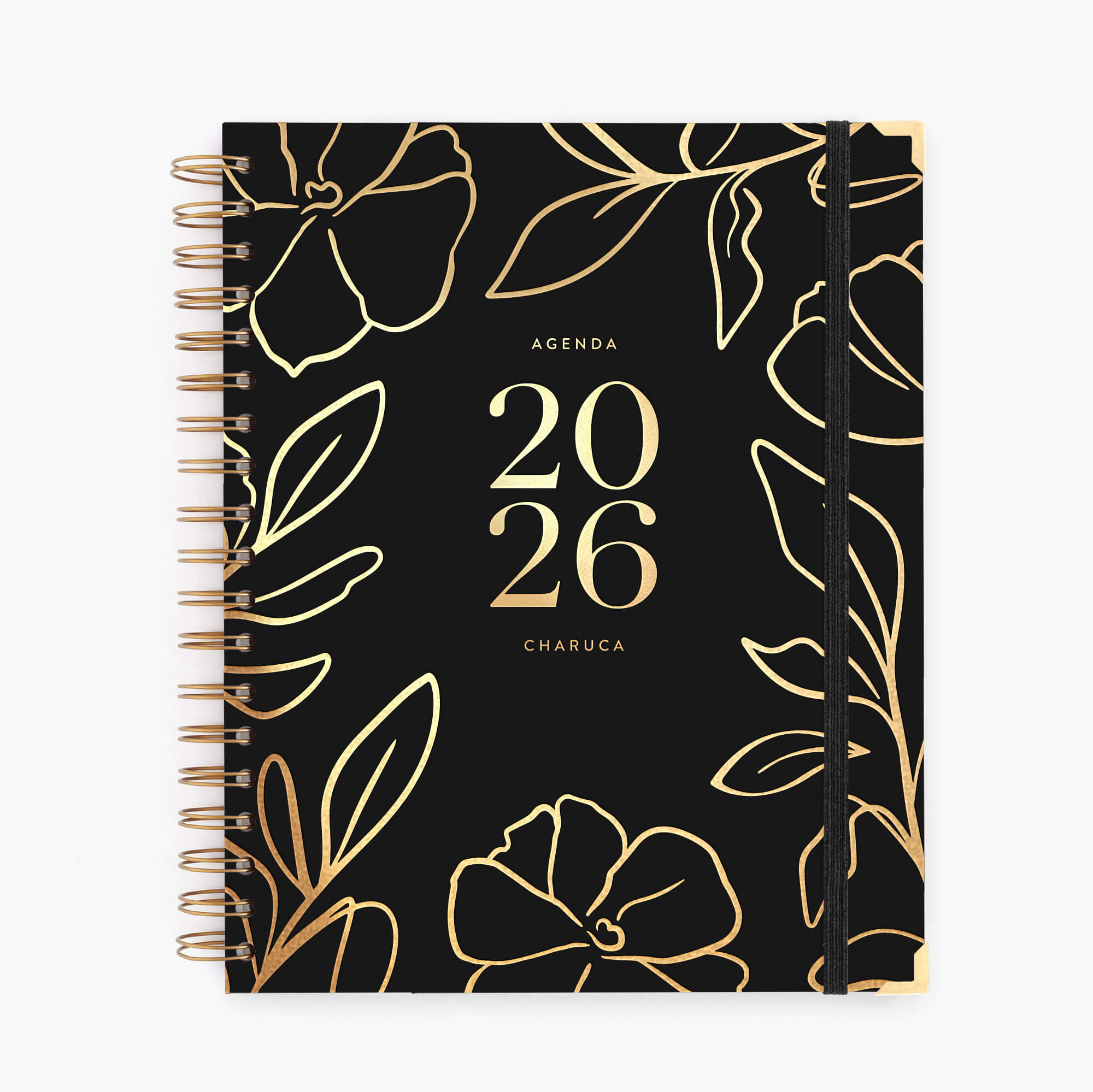 Agenda semanal 2026. Black. Grande.
