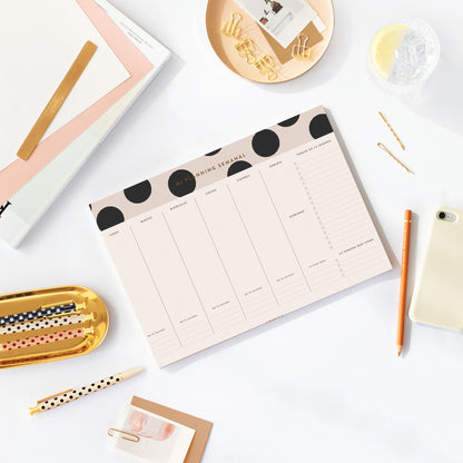 Planificador semanal. Minimal.