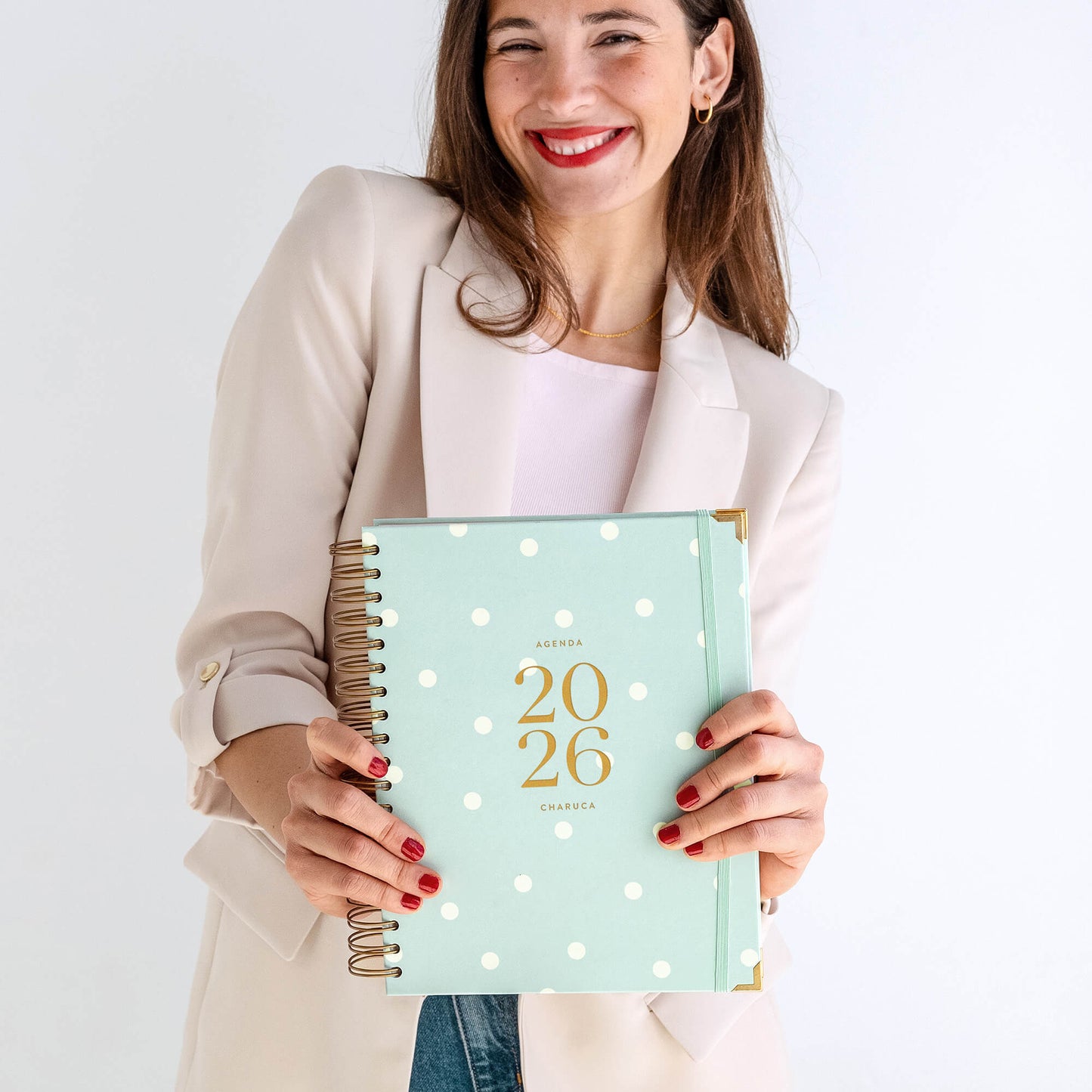 Agenda semanal 2026. Mint. Grande.