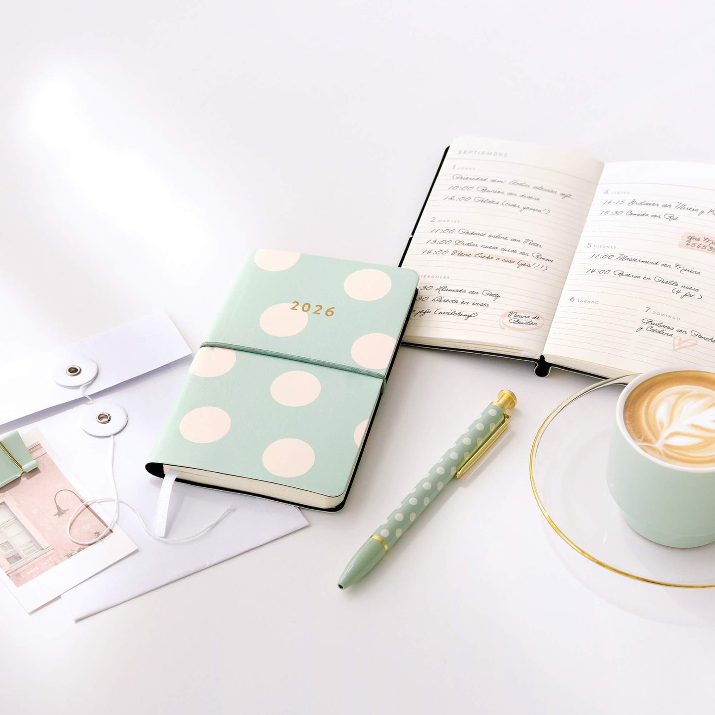 Agenda semanal 2026. Mint. Mini.