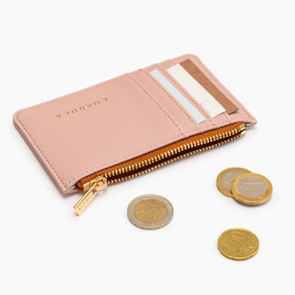 El dinero me ama. Tarjetero monedero. Pink.