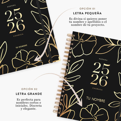 Tara. Agenda diaria 25-26. Black. Grande.