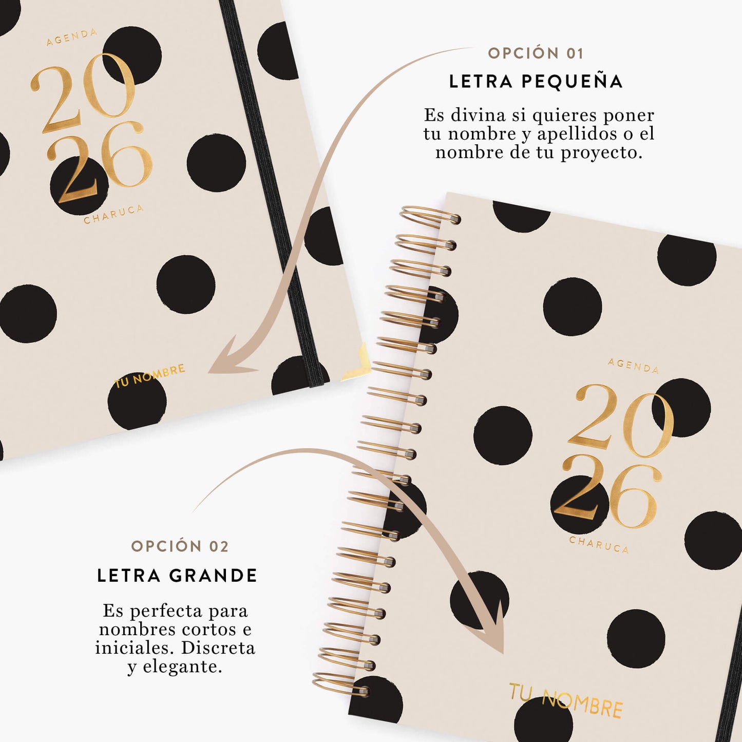 Agenda diaria 2026. Minimal. Grande.