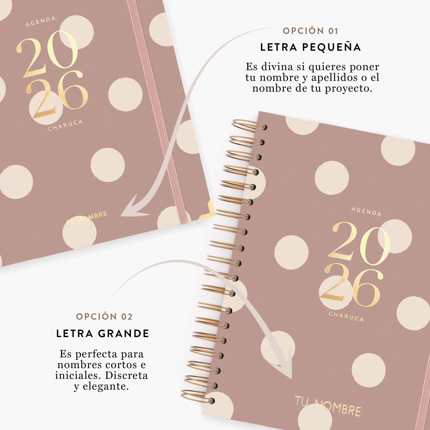 Agenda diaria 2026. Mocca. Grande.