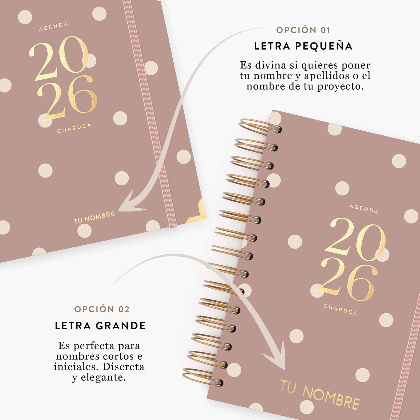 Agenda diaria 2026. Mocca. Mediana.