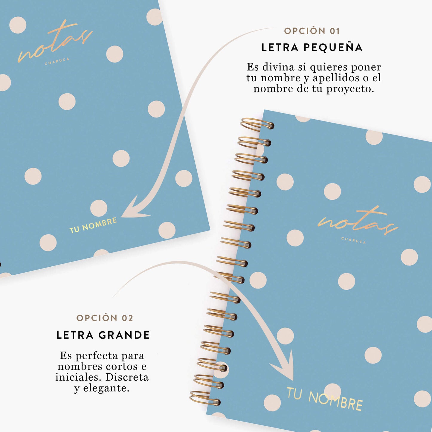 Cuaderno mediano. Elegant blue.