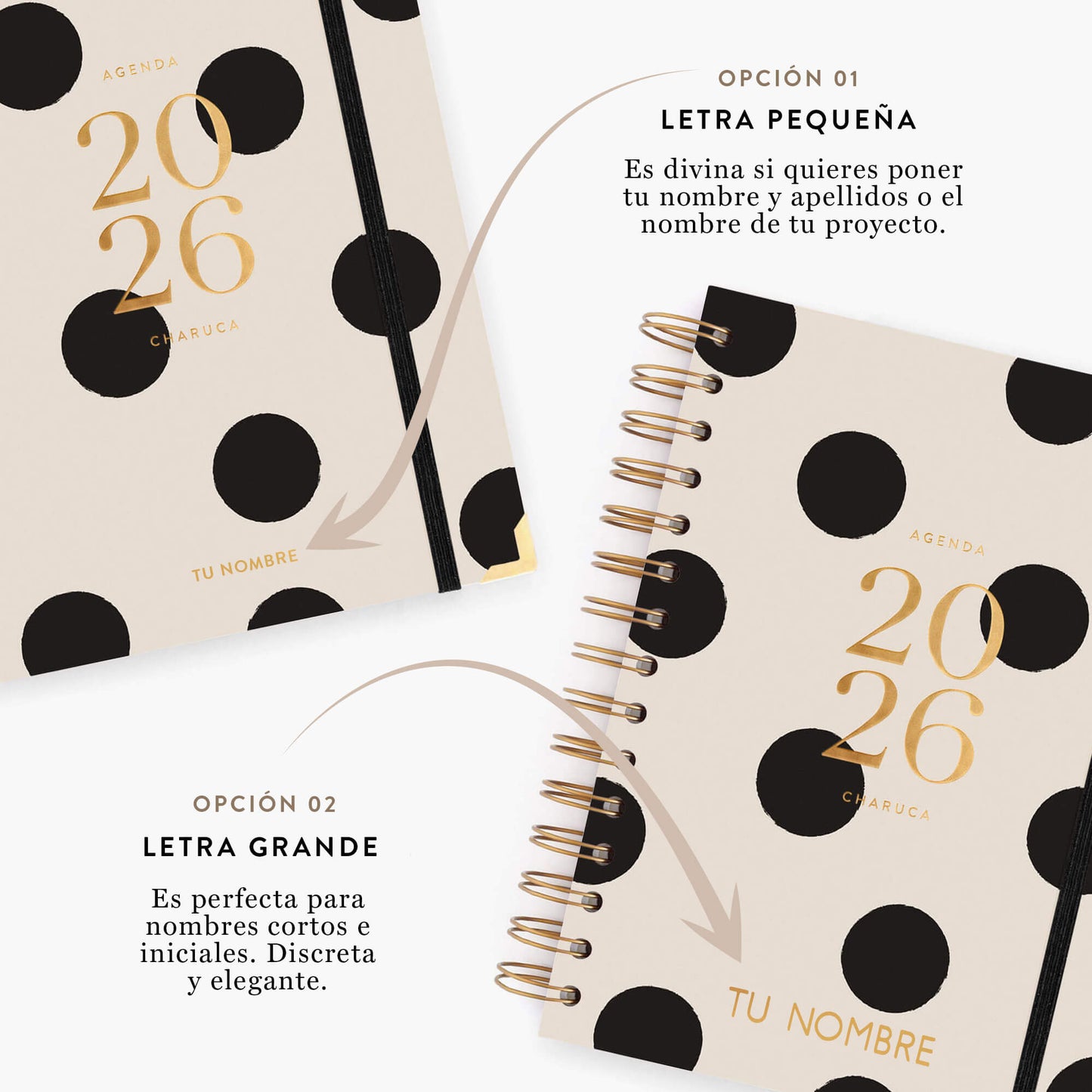 Agenda semanal 2026. Minimal. Mediana.