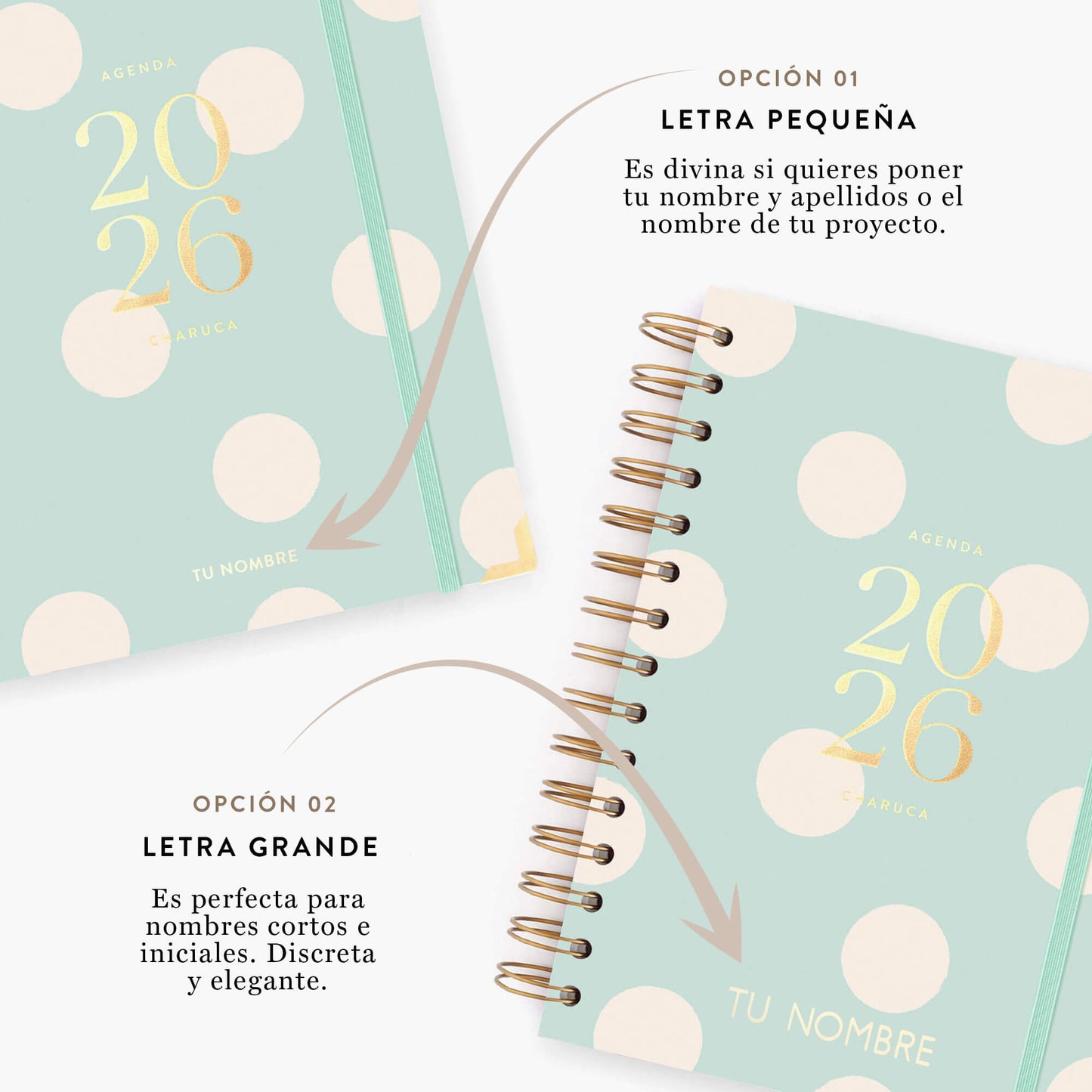 Agenda semanal 2026. Mint. Mediana.