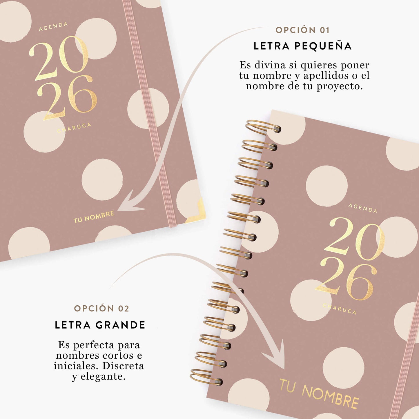 Agenda semanal 2026. Mocca. Mediana.