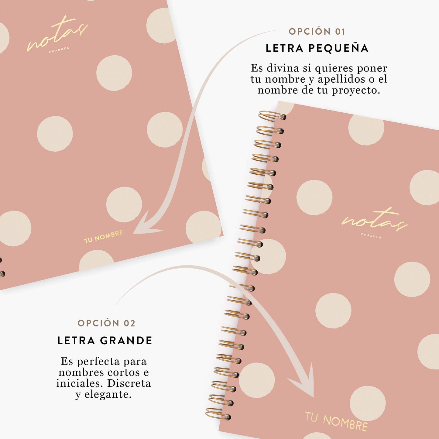 Cuaderno grande. Dusty pink.