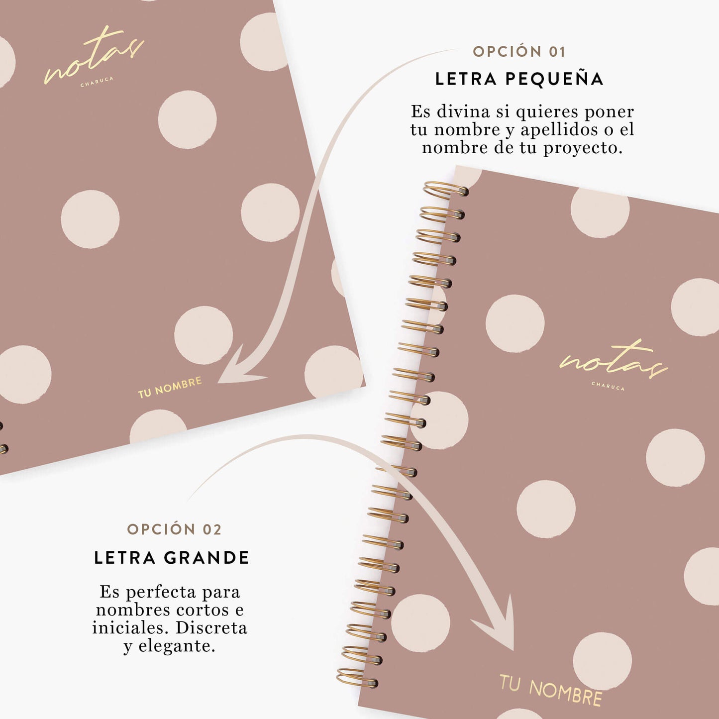 Cuaderno grande. Mocca.