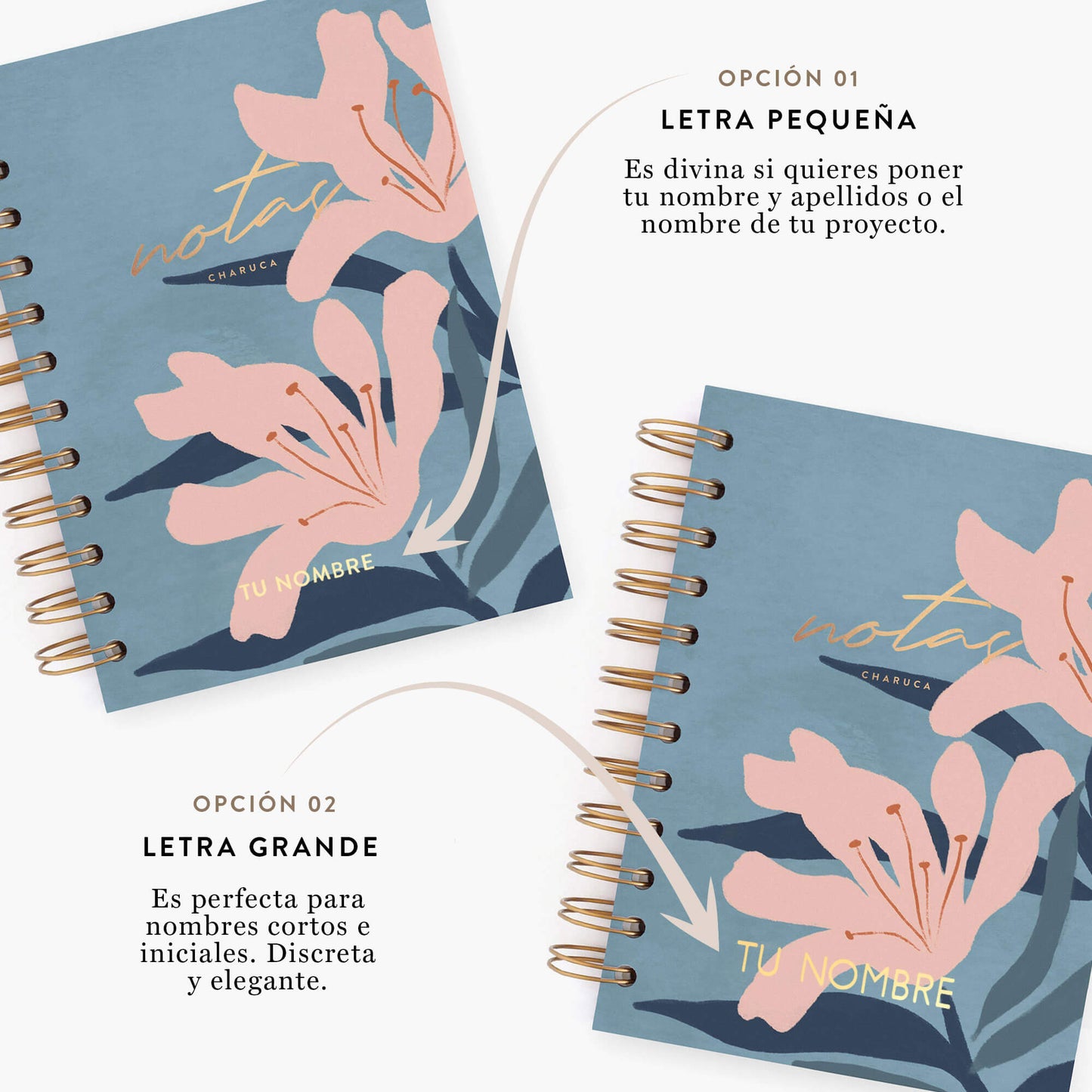 Cuaderno mini. Blue bloom.