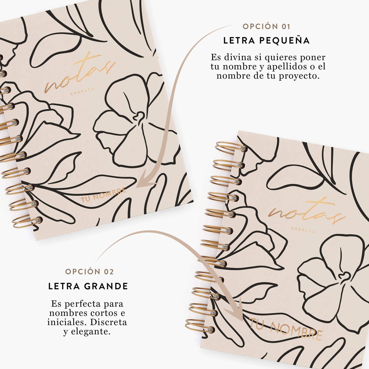 Cuaderno mini. Flor minimal.
