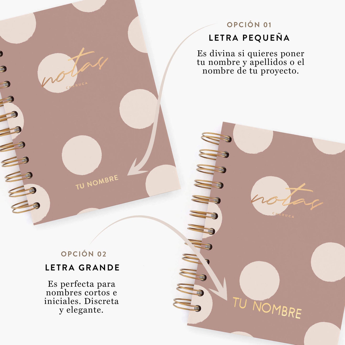 Cuaderno mini. Mocca.