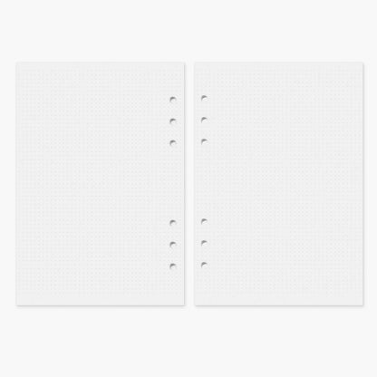 Recambio de hojas de puntos para planner A5.