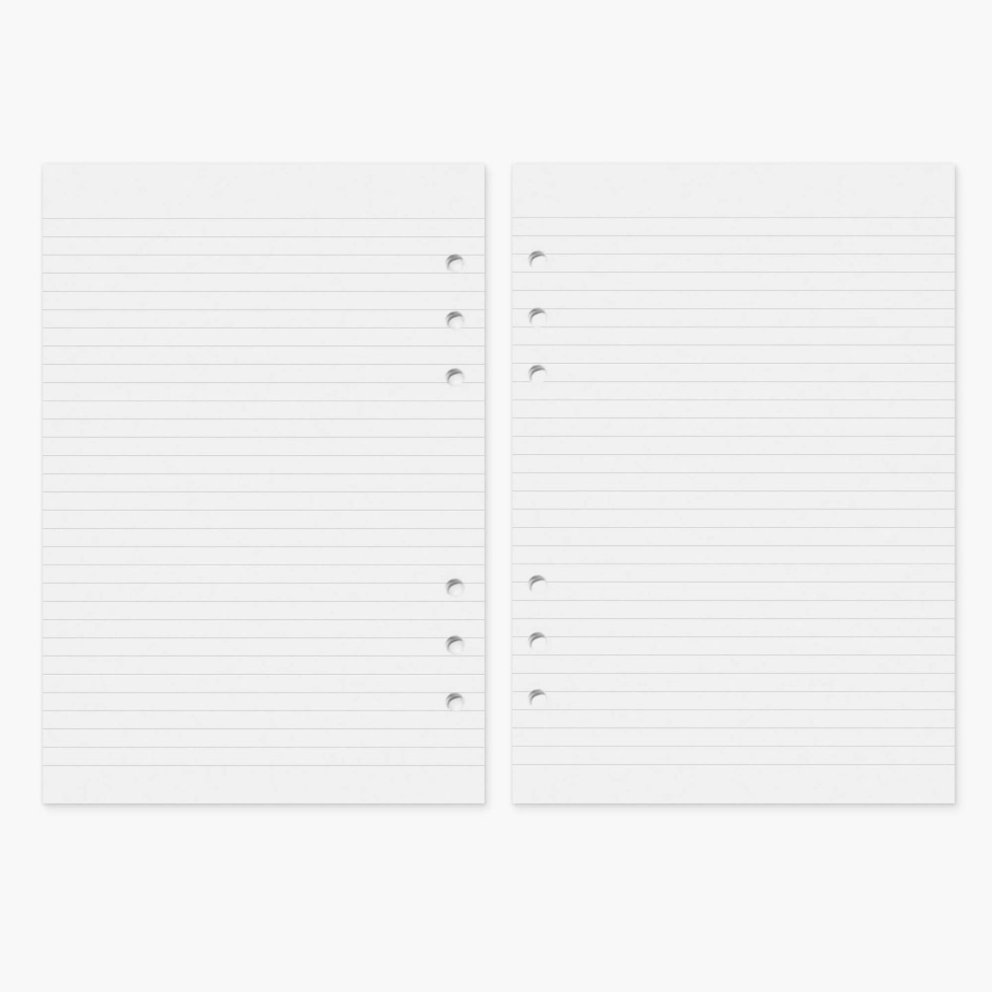 Recambio de hojas de rayas para planner A5.