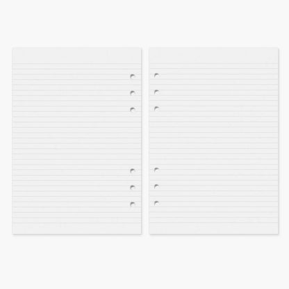 Recambio de hojas de rayas para planner A5.