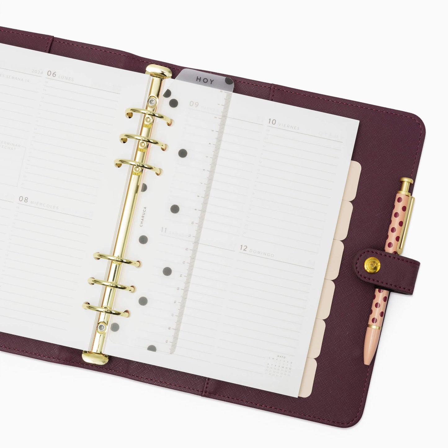 Planner personal A5. Cherry.