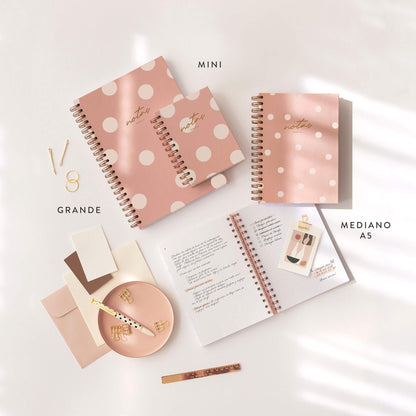 Cuaderno mediano. Dusty pink.