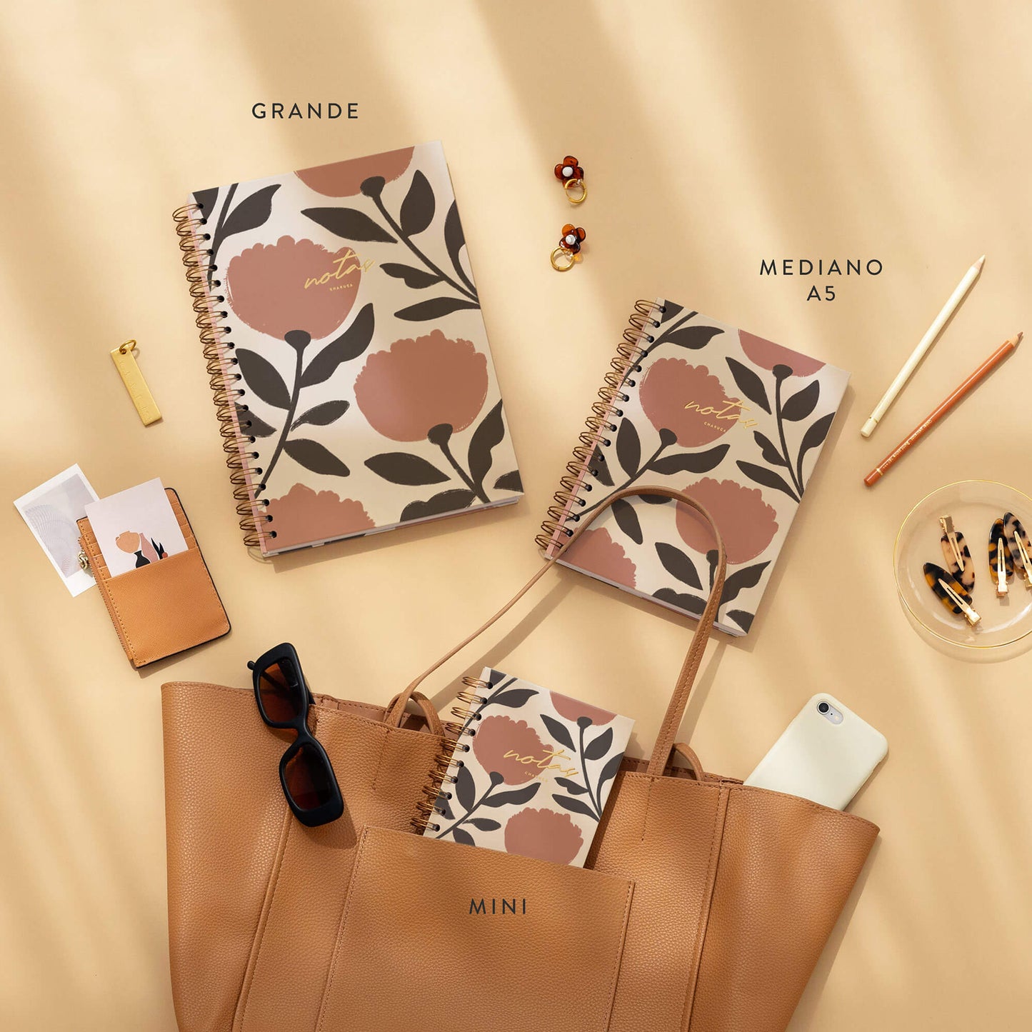 Cuaderno mini. Vintage flowers.