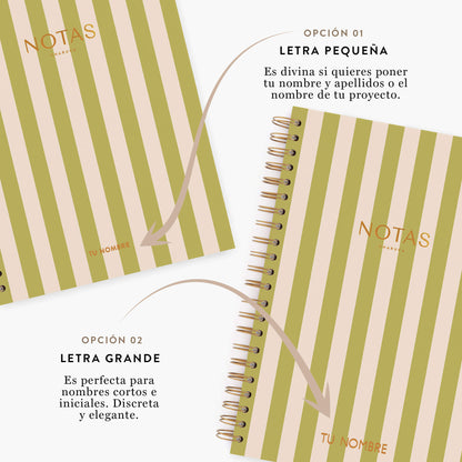 Cuaderno grande. Panamera Pistacho.