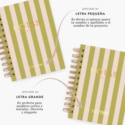 Cuaderno mini. Panamera Pistacho.
