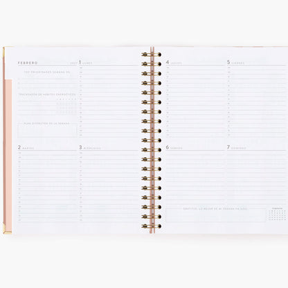 Agenda semanal 2027. Panamera Pink. Grande