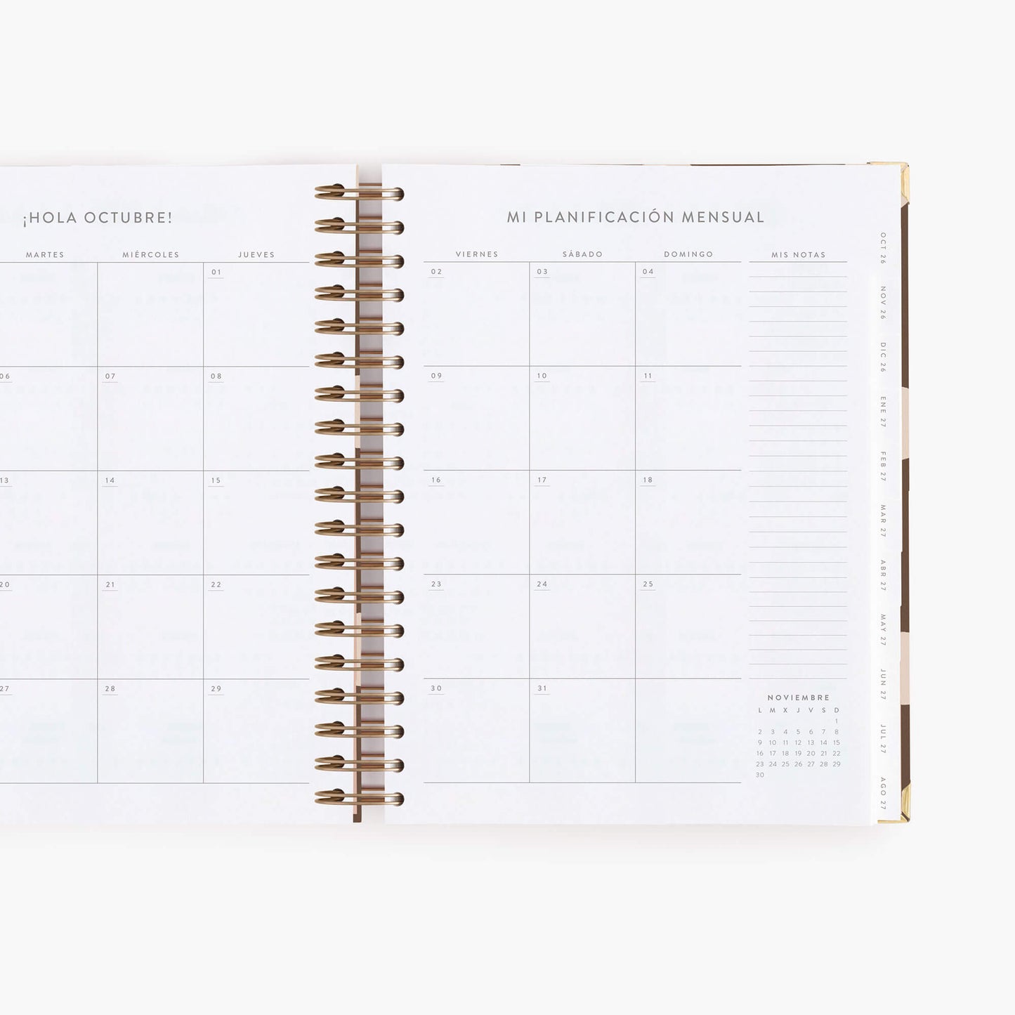 Agenda diaria 26-27. Chocolate love. Grande.