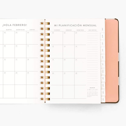 Agenda Semanal 2027. Espiral cubierta. Chocolate love. Mediana.