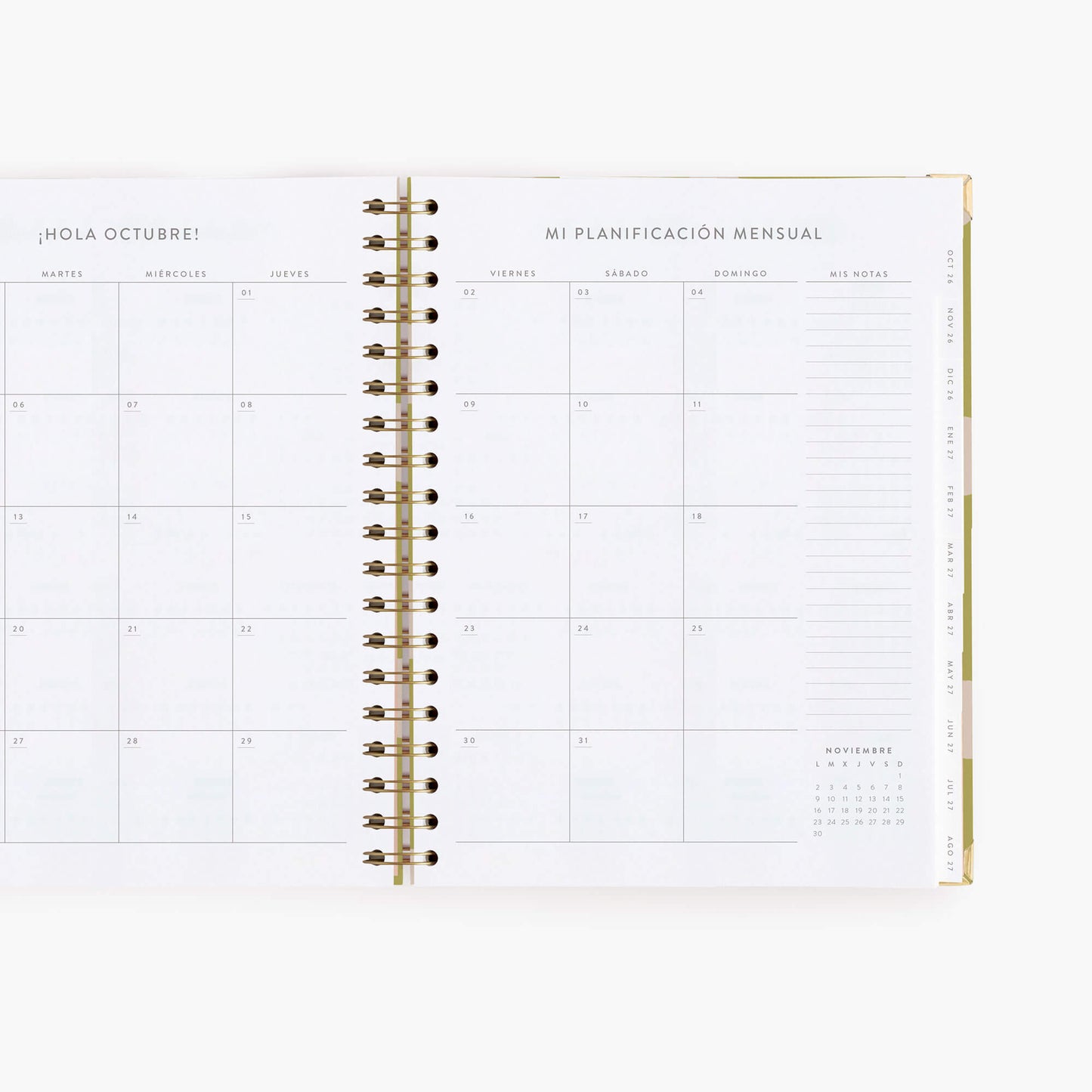 Agenda semanal 26-27. Pistacho dream. Grande.