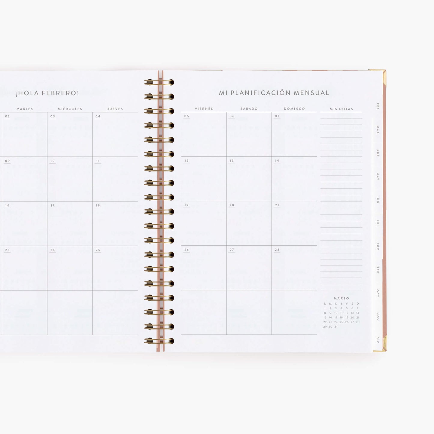 Agenda semanal 2027. Panamera Pink. Grande