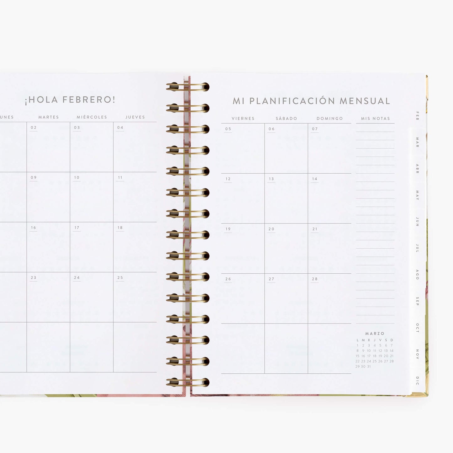 Agenda semanal 2027. Edén. Mediana